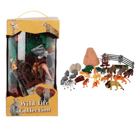 Rotaļu dzīvnieku komplekts 40gab., safari